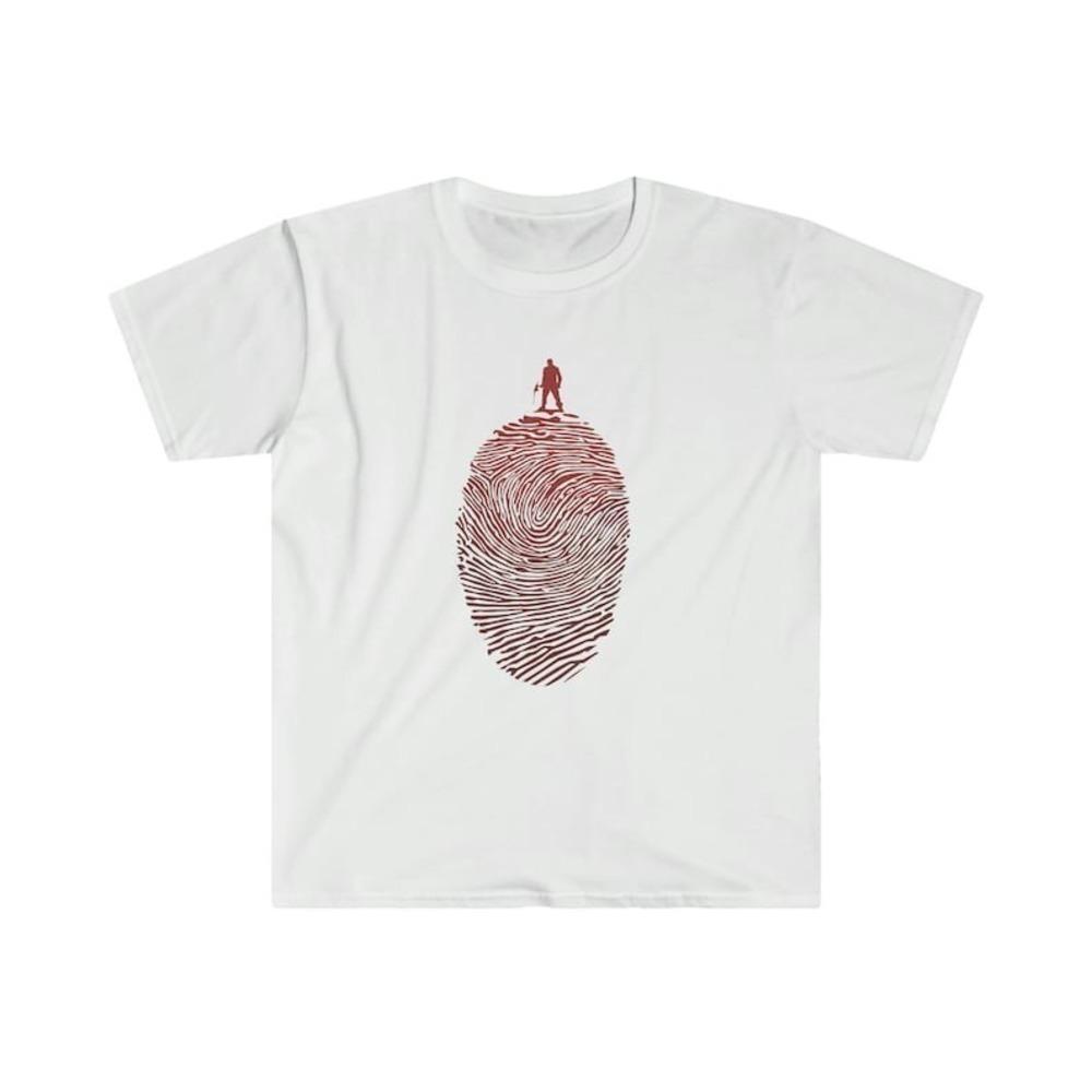 Bloody Finger Print Horror Crime Dark Aesthetic Graphic TShirt